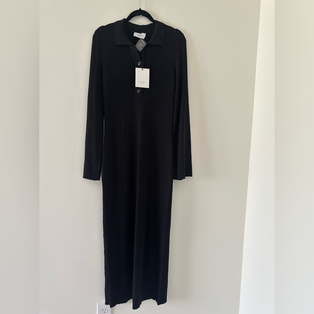 Legoe Heritage Luxe Long Sleeve Polo Maternity Dress